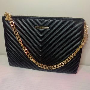 ALDO Black and Gold Shoulder Bag
